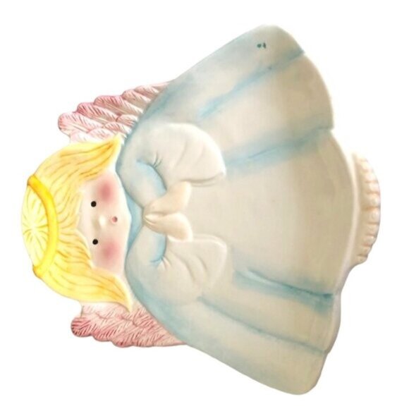 CKAO Ceramic Angel Snack Plate 11" RARE - Picture 4 of 8